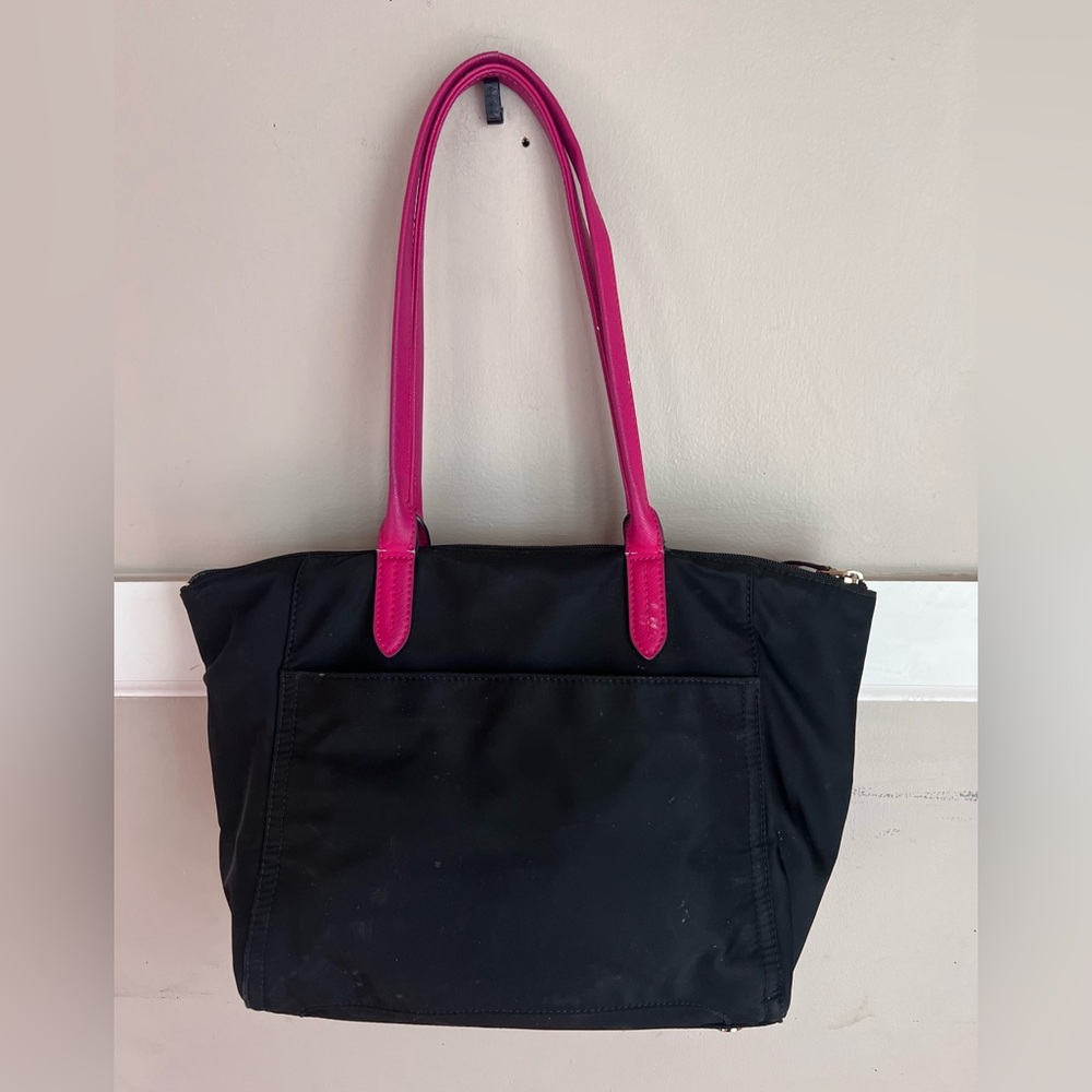 Michael Kors Black Tote with Pink Accents - Picture 7 of 9